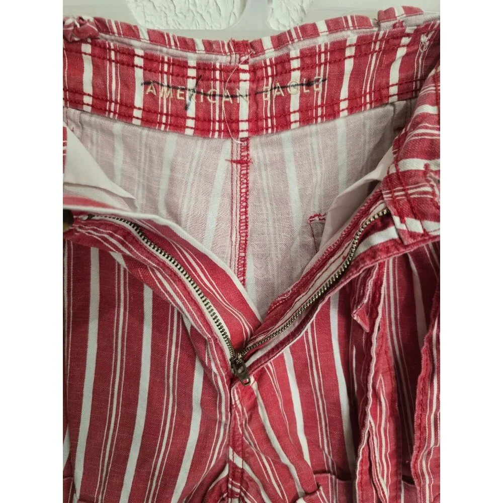 American Eagle Striped Tie-Front Womens Shorts‎ Size 18W